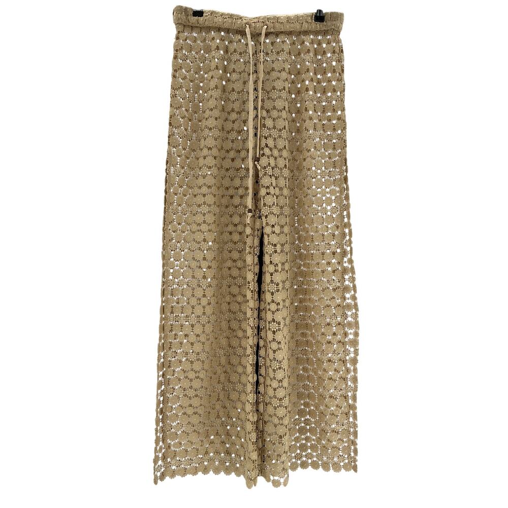 Lovers + Friends 'Chiara' Beige Poly Pant Size M - Picture 2 of 4